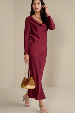 Soft Surroundings Solange Satin Dress><noscript><img width=
