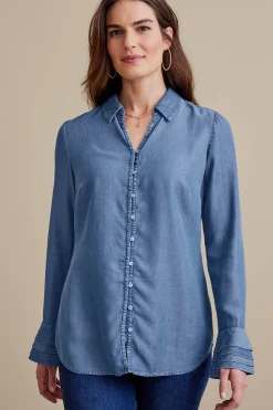 Soft Surroundings Sonnet TENCEL™ Shirt> Into The Blues|Everyday Styles