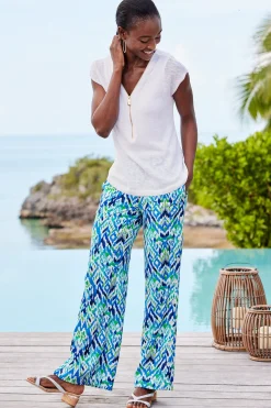 Soft Surroundings Sonoma Linen Blend Wide Leg Pants><noscript><img width=