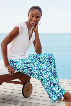 Soft Surroundings Sonoma Linen Blend Wide Leg Pants><noscript><img width=