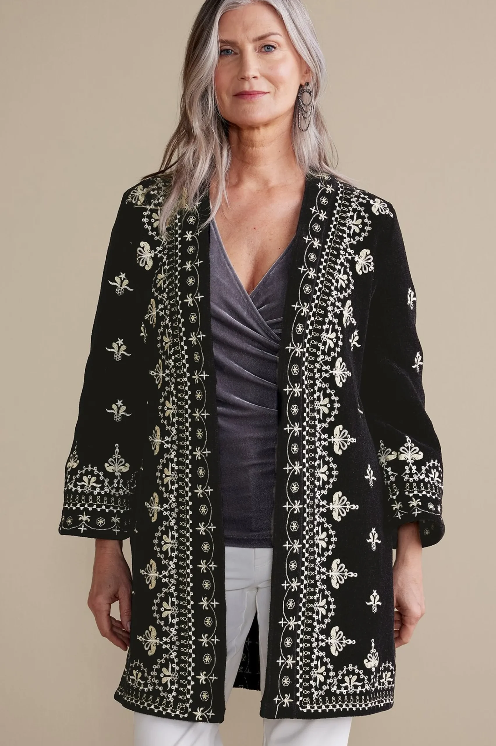 Soft Surroundings Tamaya Kimono> Feminine Flourish|EVelvet Styles