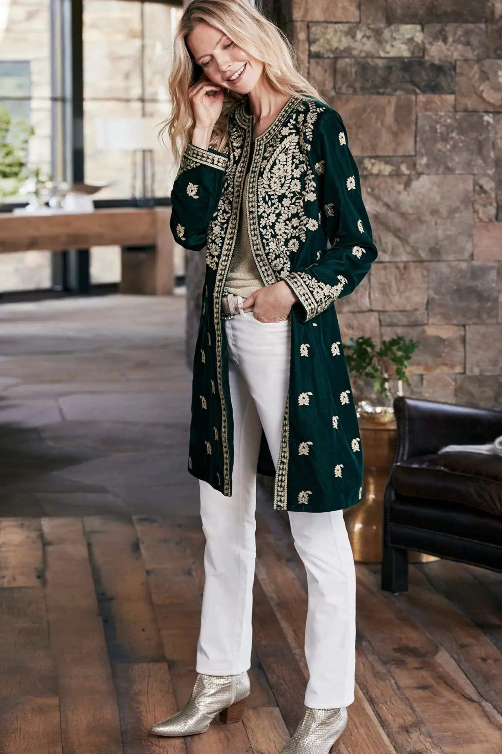 Soft Surroundings Tatianna Velvet Jacket> Feminine Flourish|EVelvet Styles