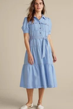 Soft Surroundings Tenley Midi Dress> Into The Blues|casual