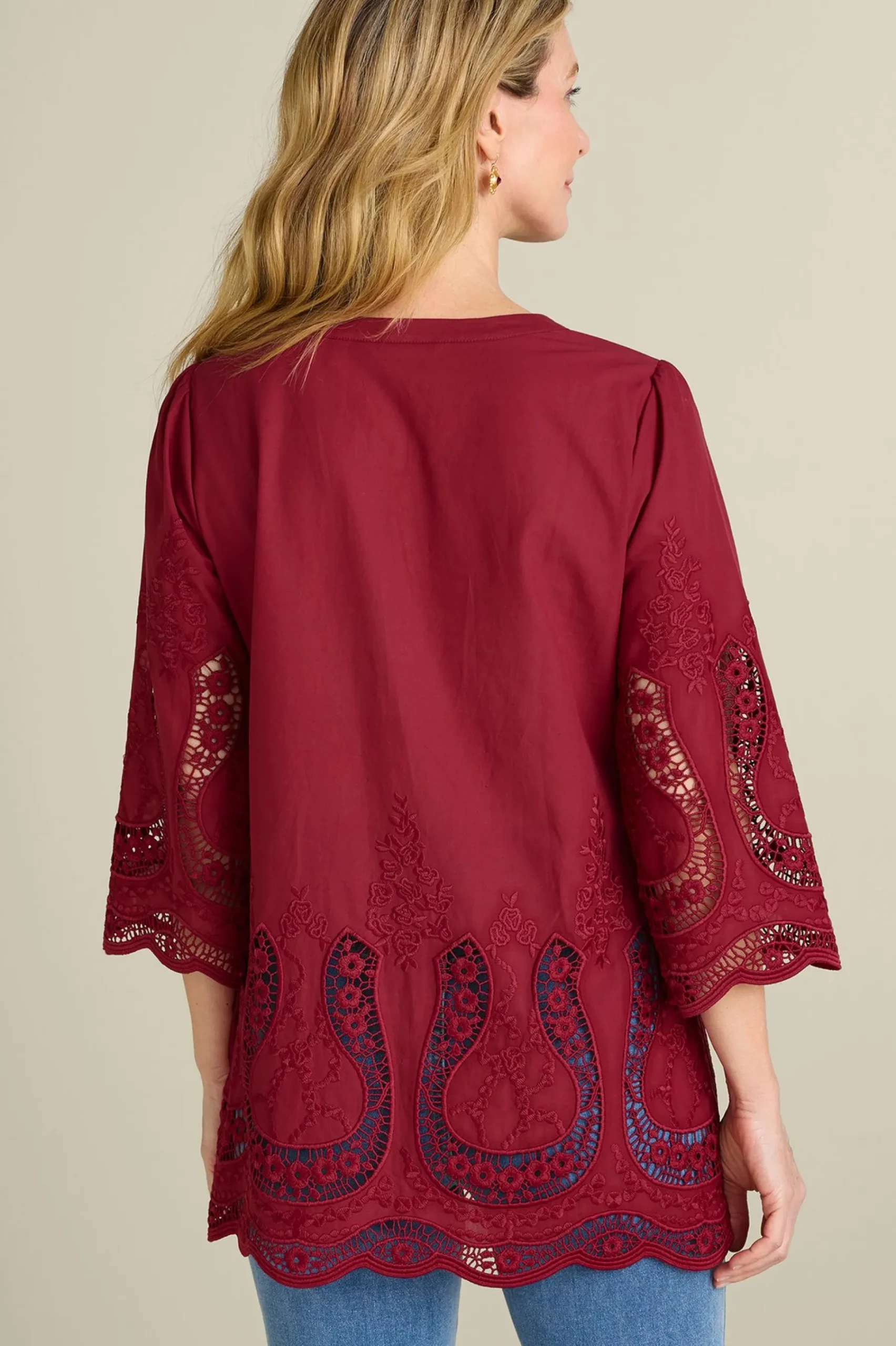 Soft Surroundings Trella Eyelet Top> Feminine Flourish|Vacation Shop