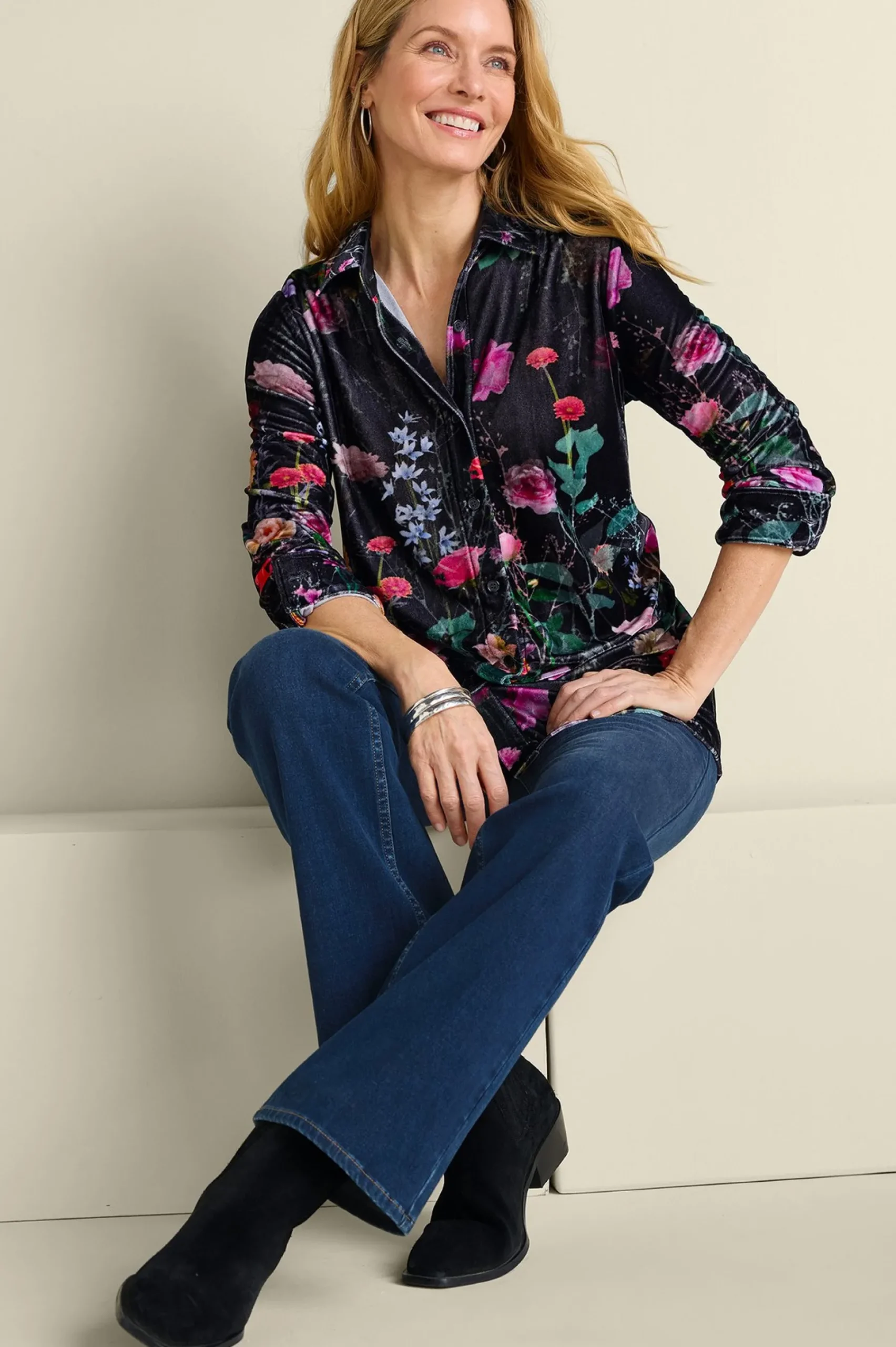 Soft Surroundings Velvet Boyfriend Tunic Shirt> Everyday Styles|EVelvet Styles