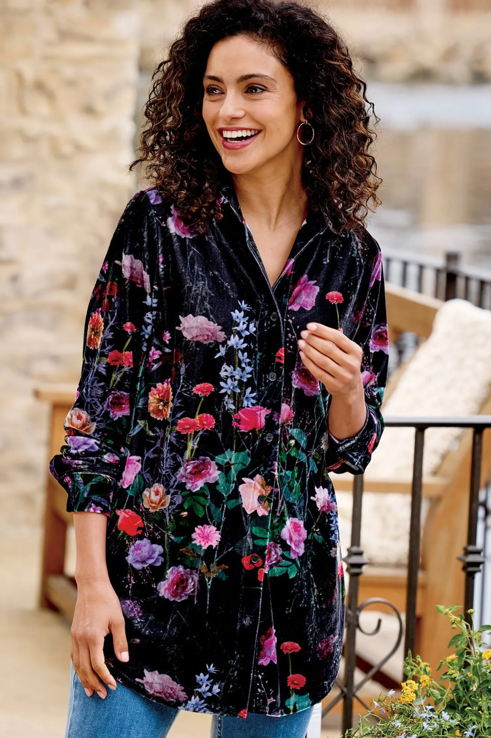 Soft Surroundings Velvet Boyfriend Tunic Shirt> Everyday Styles|EVelvet Styles