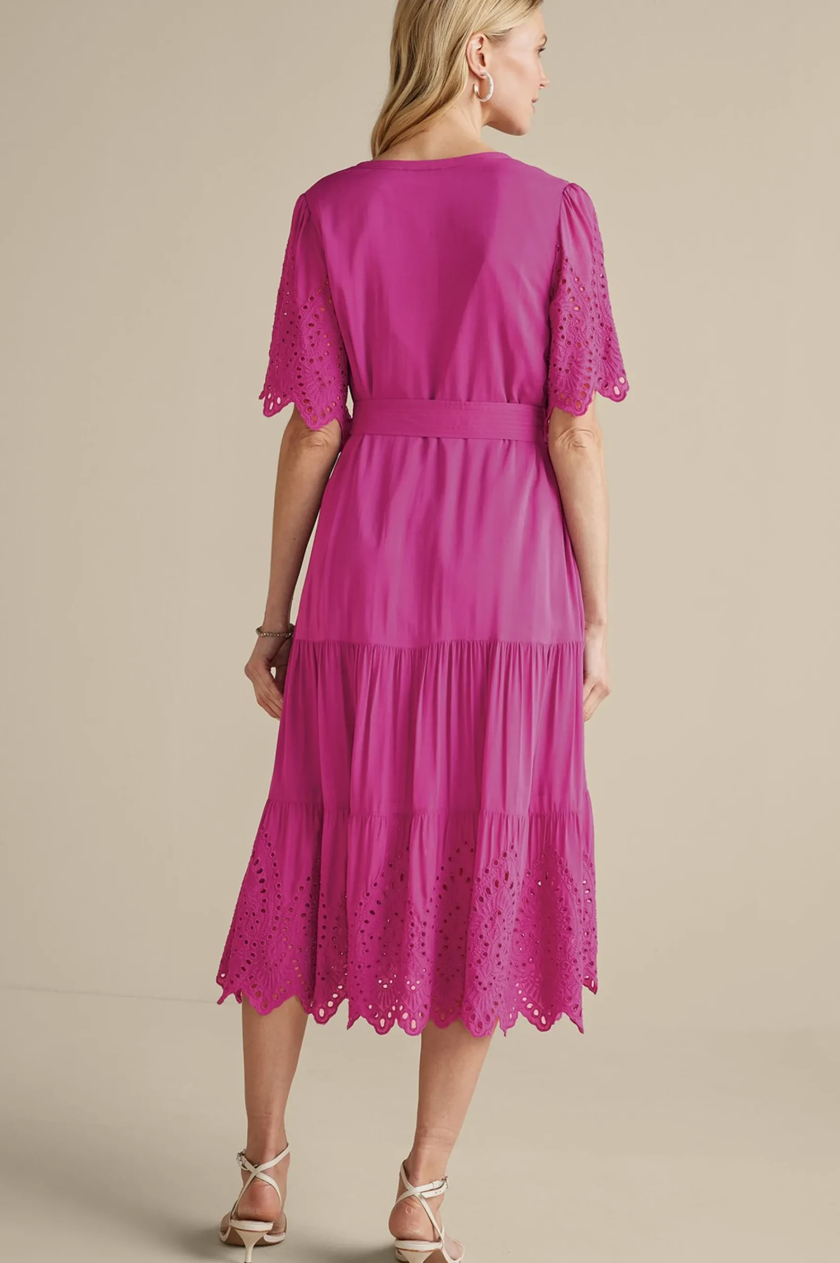 Soft Surroundings Verena Eyelet Midi Dress> Feminine Flourish|Vacation Shop