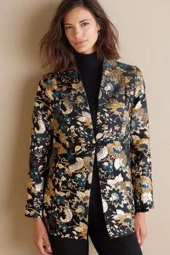 Soft Surroundings Viola Jacquard Jacket><noscript><img width=