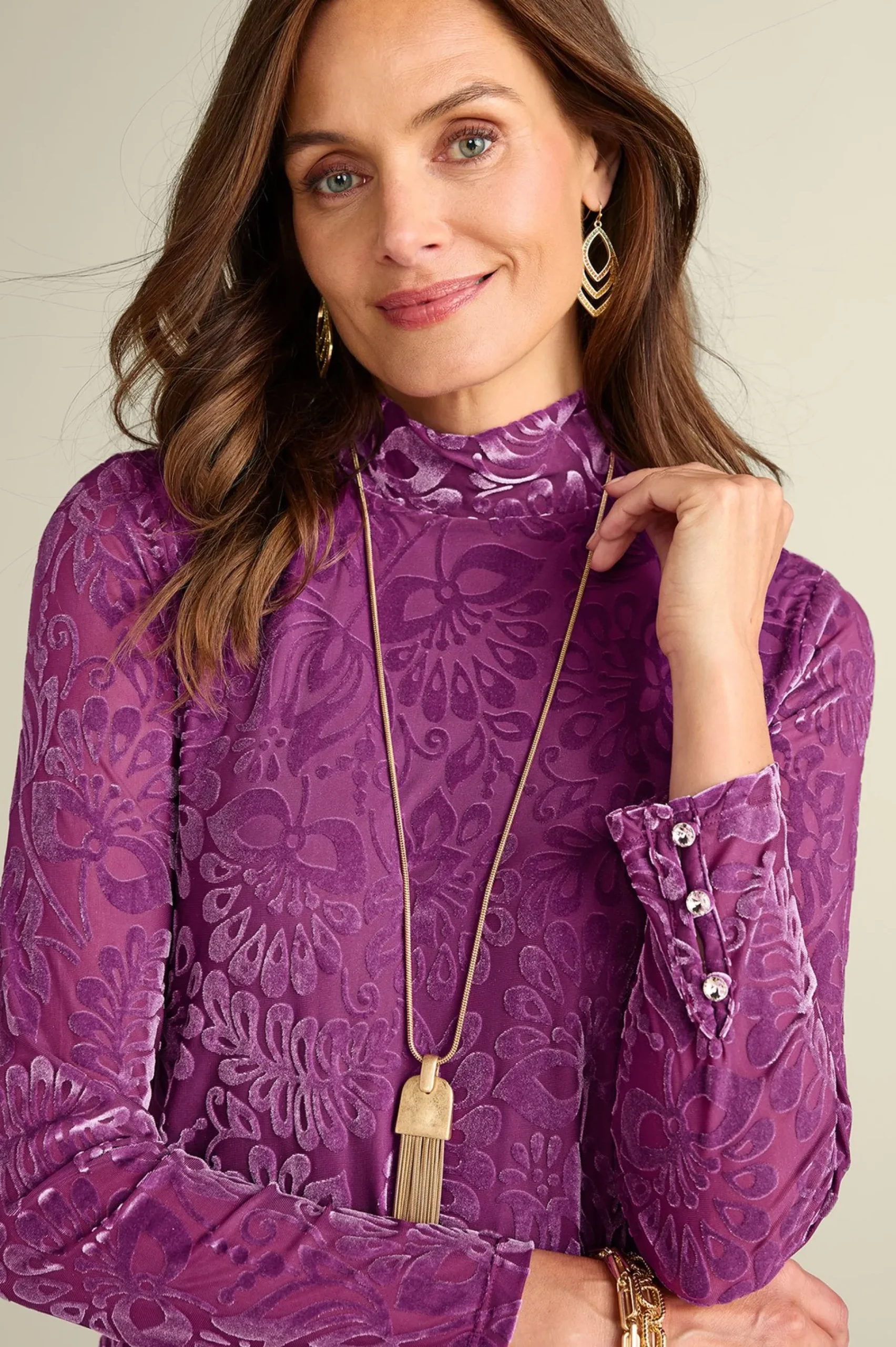 Soft Surroundings Walden Velvet Turtleneck> Feminine Flourish|Everyday Styles