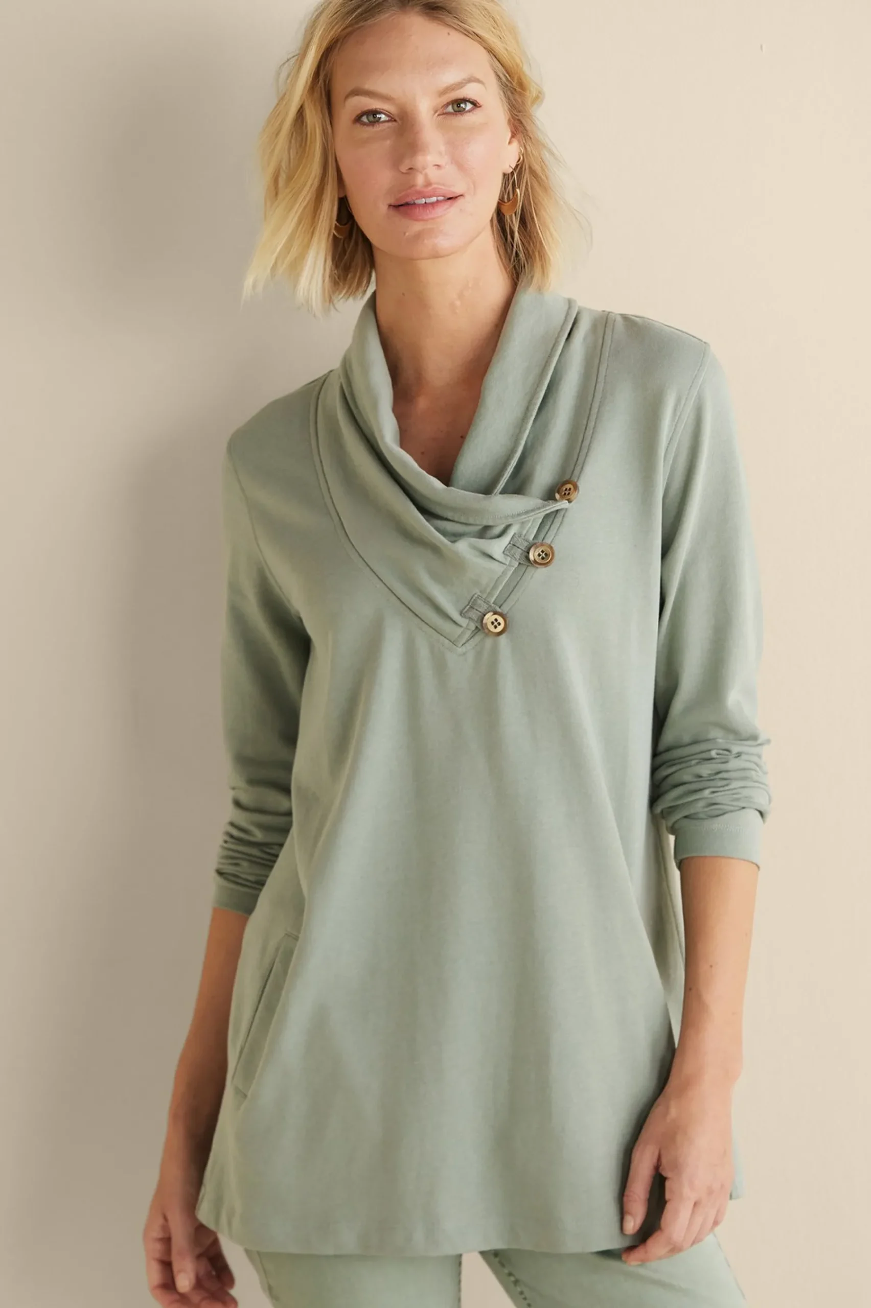 Soft Surroundings Westminster Tunic Sweatshirt> Wear Now Styles|long sleeve