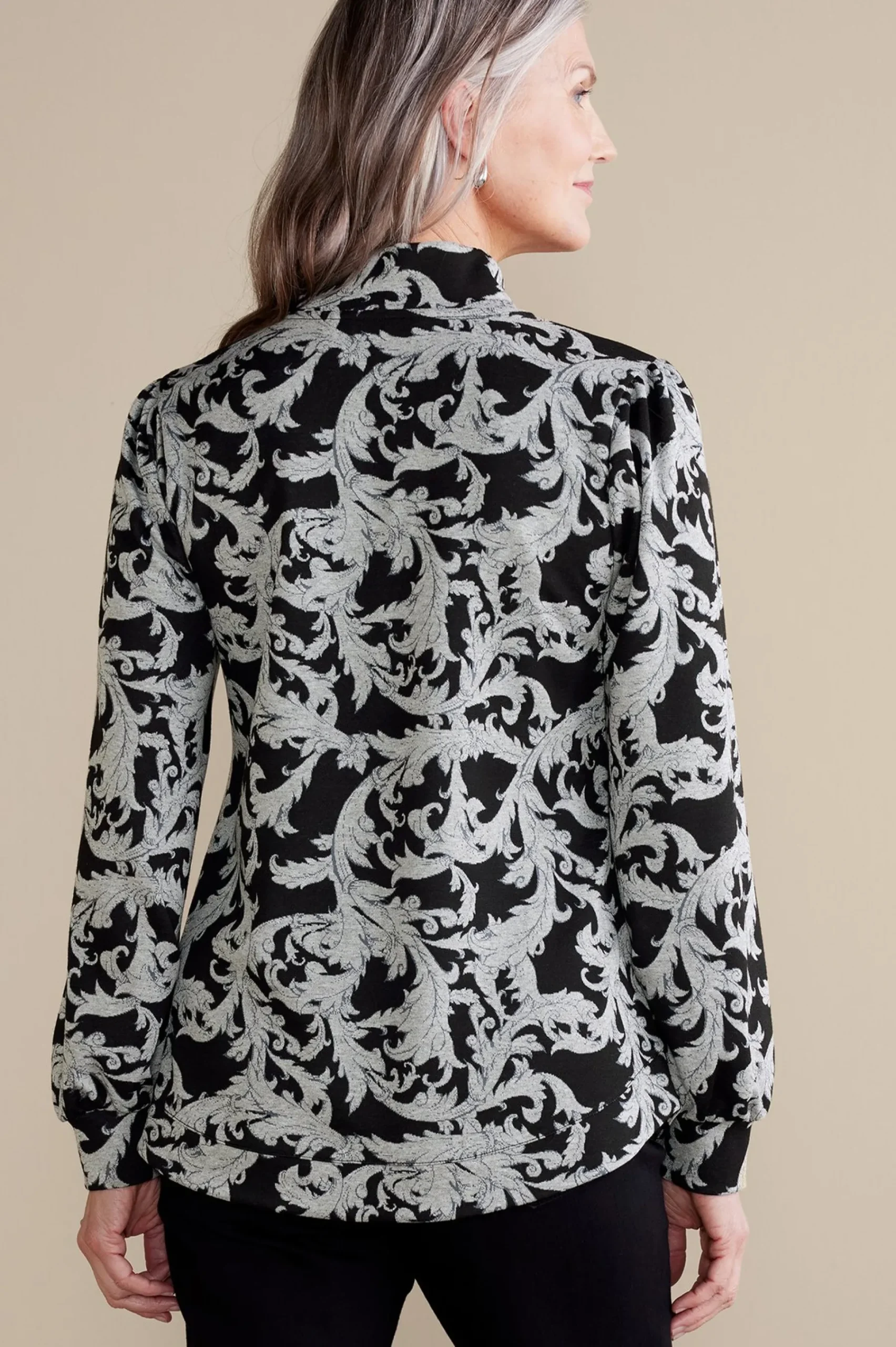 Soft Surroundings Winona Pullover> Feminine Flourish|long sleeve