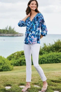 Soft Surroundings Xenia Ruffle Top><noscript><img width=