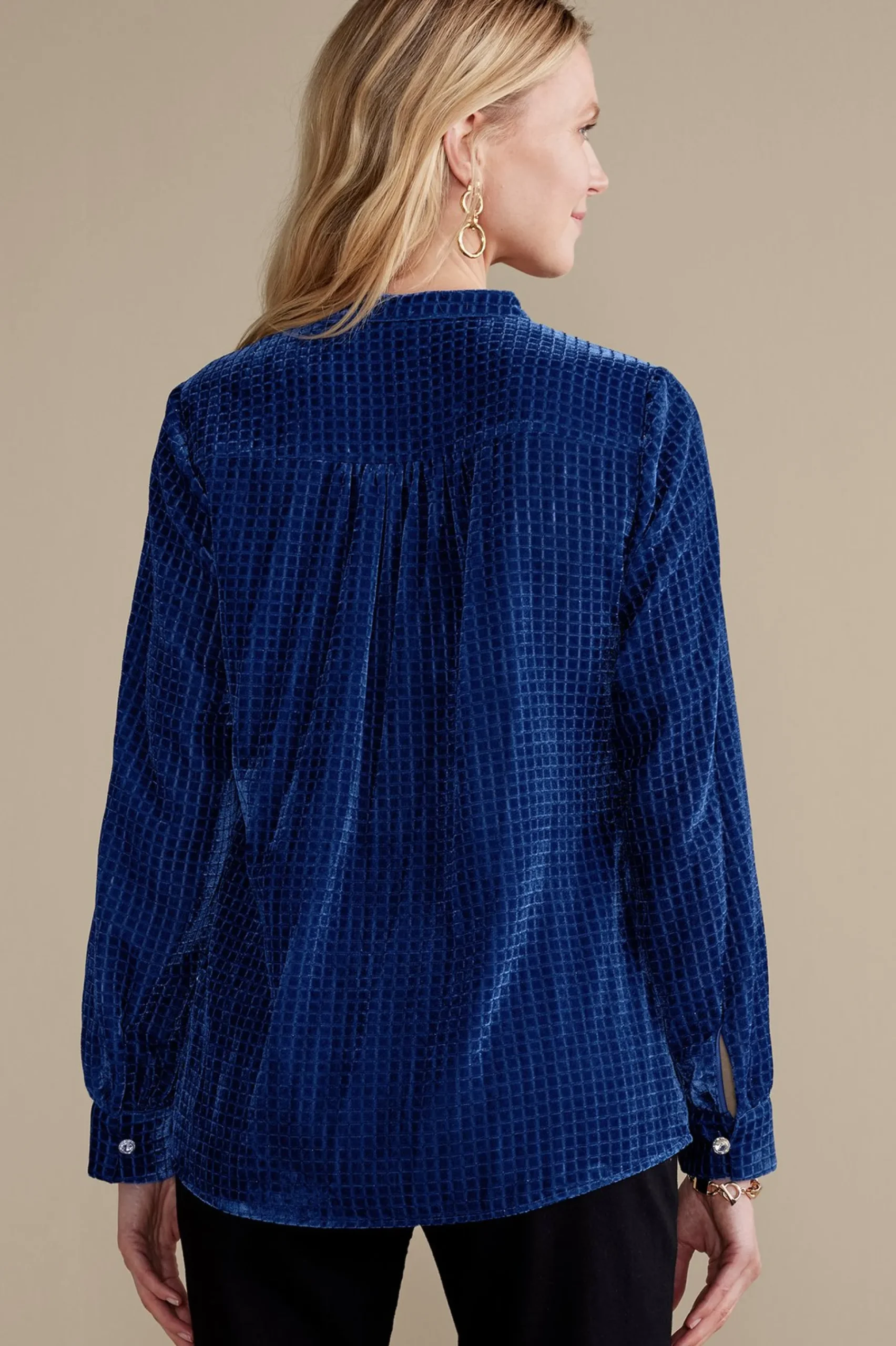 Soft Surroundings Zia Velvet Shirt> Into The Blues|Everyday Styles