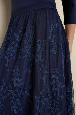 Soft Surroundings Zuri Embroidered Mesh Skirt><noscript><img width=